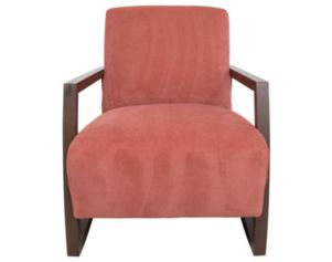 Jonathan Louis Mansfield Maroon Wood Accent Chair