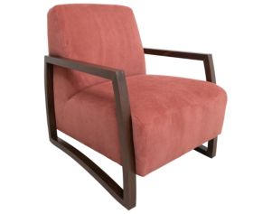 Jonathan Louis Mansfield Maroon Wood Accent Chair