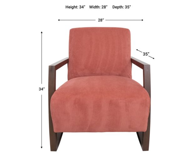 Jonathan Louis Mansfield Parallel Paprika Accent Chair large image number 6