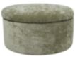 Jonathan Louis Accents 30'' Round Green Cocktail Ottoman small image number 1