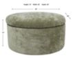 Jonathan Louis Accents 30'' Round Green Cocktail Ottoman small image number 4