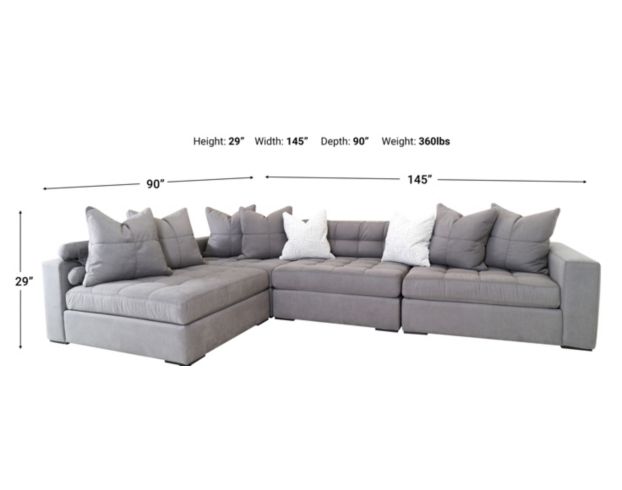 Jonathan Louis Noah 4-Piece Sectional with Side Lounge large image number 8