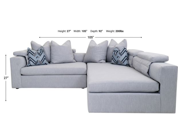 Jonathan Louis Elara 2-Piece Left-Facing Sofa Sectional large image number 3