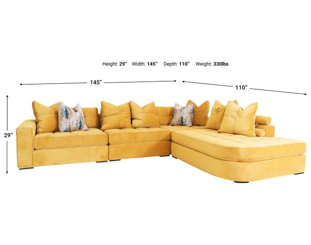Jonathan Louis Noah 4-Piece Right-Facing Chaise Sectional large image number 6