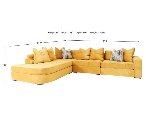 Jonathan Louis Noah 4-Piece Left-Facing Chaise Sectional large image number 6