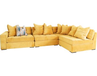 Jonathan Louis Noah 4-Piece Corner Sectional w Left-Facing Chair