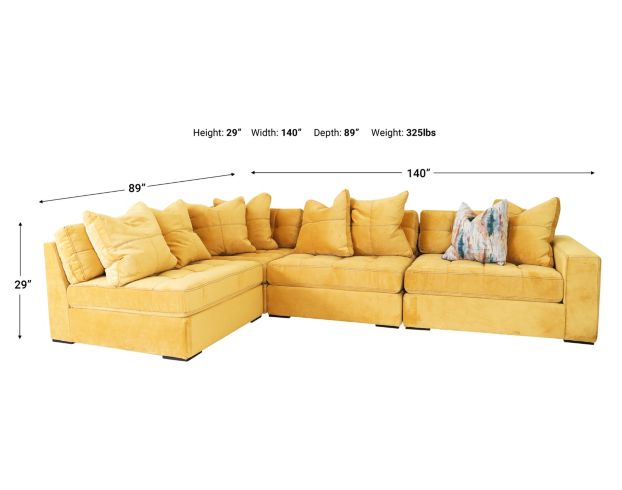 Jonathan Louis Noah 4-Piece Corner Sectional w Right-Facing Chair large image number 5