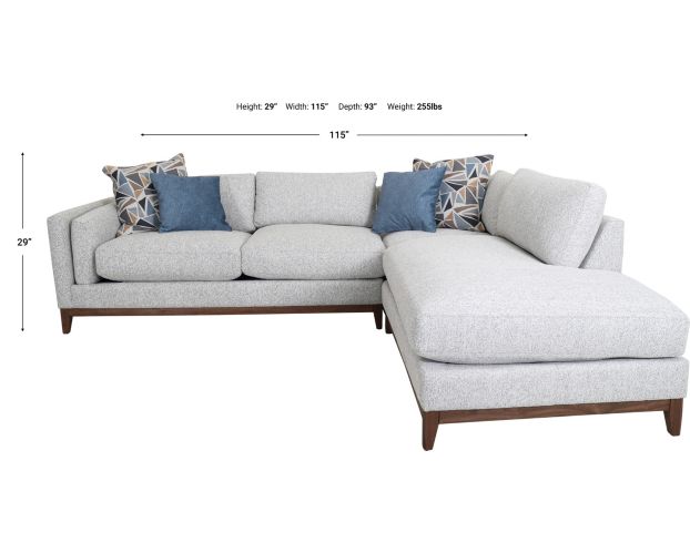 Jonathan Louis Kelsey 3-Piece Sectional with Right-Facing Chaise large image number 8
