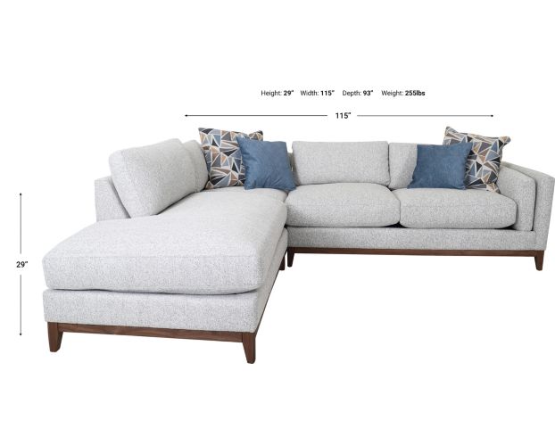 Jonathan Louis Kelsey 3-Piece Sectional with Left-Facing Chaise large image number 8