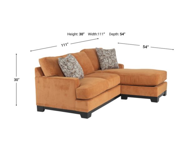 Jonathan Louis Choices Kronos Orange Sofa with Floating Chaise large image number 13