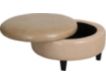 Jonathan Louis Round Leather Storage Ottoman small image number 2