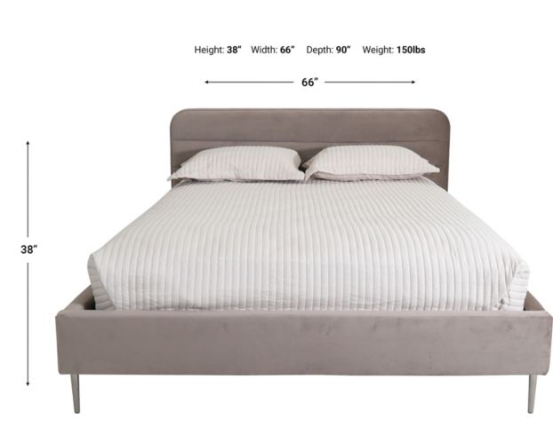 Jonathan Louis Design Lab Gray Queen Bed large image number 5