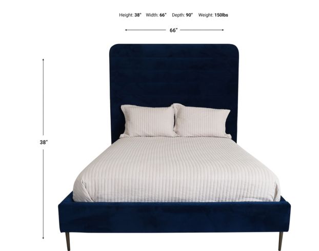 Jonathan Louis Design Lab Blue Queen Bed large image number 5