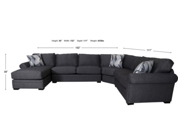 Jonathan Louis Orion 4-Piece Sectional with Left-Facing Chaise large image number 6