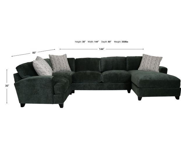 Jonathan Louis Clarence 4-Piece Sectional with Right Chaise large image number 6