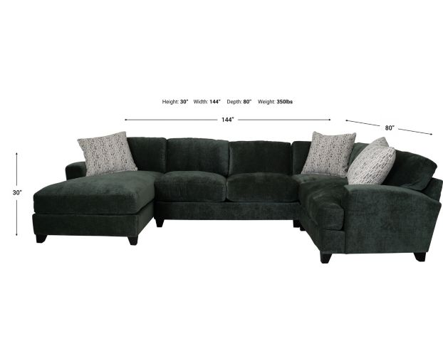 Jonathan Louis Clarence 4-Piece Sectional with Left Chaise large image number 6