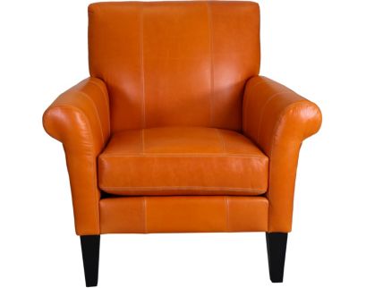 Jonathan Louis Twister Genuine Leather Accent Chair