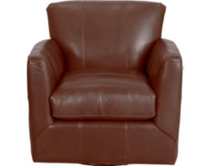 Jonathan Louis Grayson 100% Leather Swivel Accent Chair