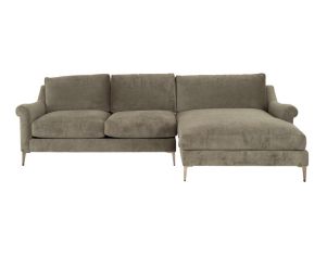 Jonathan Louis Hertz Safari Green Pluma Plush 2-Piece Sectional