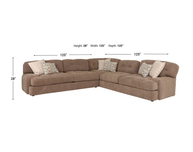 Jonathan Louis Ryland Mocha 3-Piece Sectional large image number 10