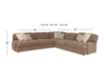 Jonathan Louis Ryland Mocha 3-Piece Sectional small image number 10