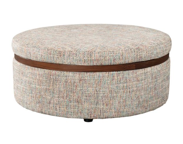 Jonathan Louis Design Lab Bell Casbah Mardi Gras Round Storage Ottoman large image number 1