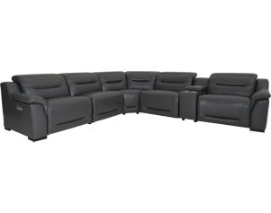 K Motion KM079 6-Piece Leather Power Recline Sectional