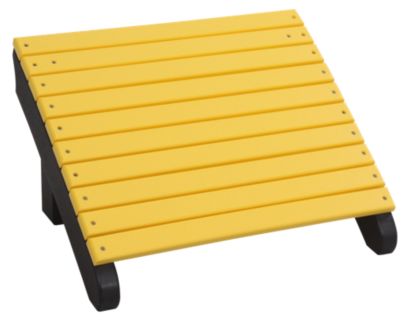 Amish Outdoors Deluxe Yellow/Black Adirondack Chair Footrest