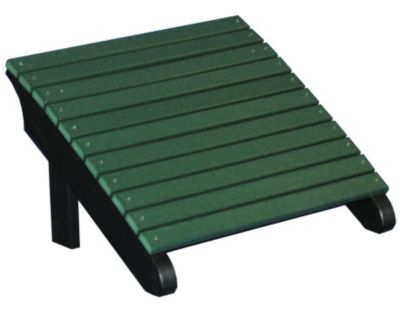 Amish Outdoors Deluxe Green/Black Adirondack Chair Footrest