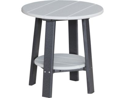 Amish Outdoors Deluxe 22-Inch Gray/Black Side Table