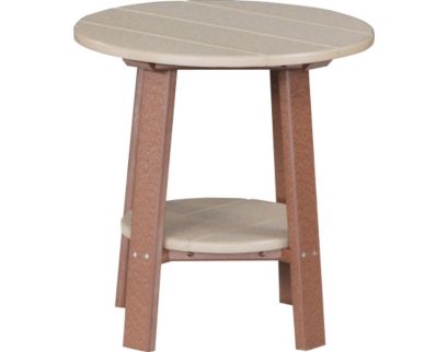 Amish Outdoors Deluxe 22-Inch Weatherwood/Chestnut Side Table