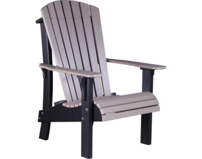 Amish Outdoors Royal Weatherwood/Black Tall Adirondack Chair