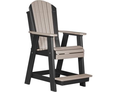 Amish Outdoors Weatherwood/Black Balcony Adirondack Chair