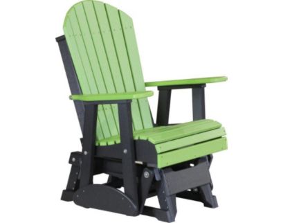 Amish Outdoors Deluxe Lime/Black Adirondack Glider Chair