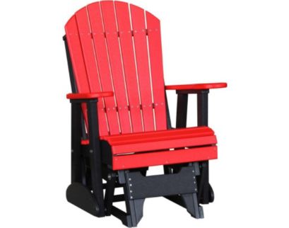 Amish Outdoors Deluxe Red/Black Adirondack Glider Chair