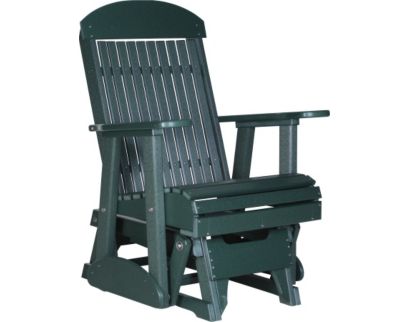 Amish Outdoors Classic High-Back Green Adirondack Glider Chair