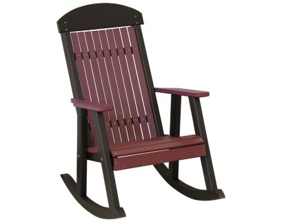 Amish Outdoors Grandpa Cherry/Black Porch Rocker