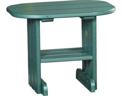 Amish Outdoors Deluxe Green Oval End Table