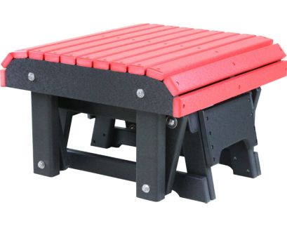 Amish Outdoors Classic Red/Black Adirondack Chair Gliding Footrest