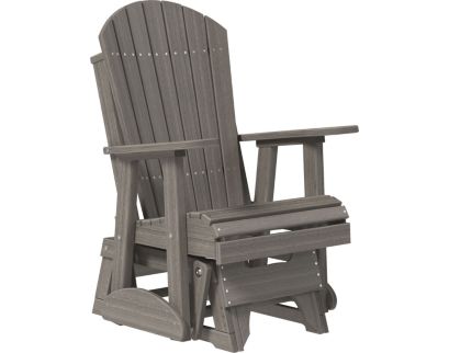 Amish Outdoors Deluxe Coastal Gray Adirondack Glider Chair