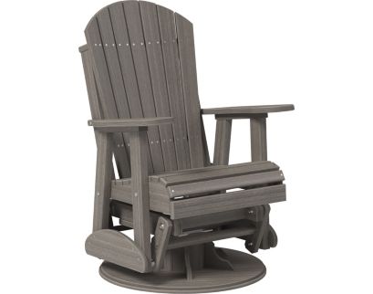 Amish Outdoors Coastal Gray Adirondack Swivel Glider Chair