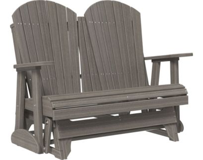 Amish Outdoors Deluxe Coastal Gray Adirondack Gliding Loveseat