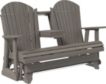 Amish Outdoors Deluxe Coastal Gray Adirondack Glider Sofa with Console small image number 1