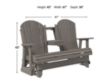 Amish Outdoors Deluxe Coastal Gray Adirondack Glider Sofa with Console small image number 2