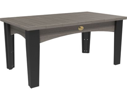 Amish Outdoors Island Coastal Gray/Black Coffee Table