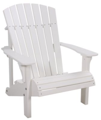 Amish Outdoors White Deluxe Adirondack Chair Homemakers   KRWD242041 A