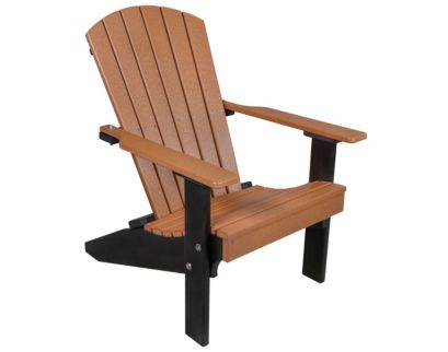 Amish Outdoors Lakeside Cedar/Black Adirondack Chair