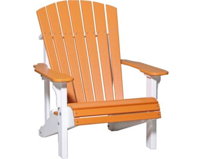 Amish Outdoors Deluxe Tangerine/White Adirondack Chair