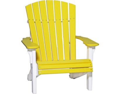 Amish Outdoors Deluxe Yellow/White Adirondack Chair