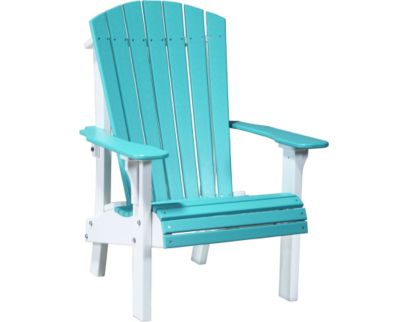 Amish Outdoors Royal Aruba/White Tall Adirondack Chair